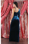 Load image into Gallery viewer, LA Merchandise LA7999 One Shoulder Velvet Prom Dress - - Dress LA Merchandise
