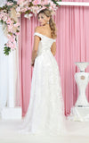 Load image into Gallery viewer, LA Merchandise LA8000B Off Shoulder Bridal Sheath Dress Ivory - - Dress LA Merchandise