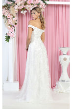 Load image into Gallery viewer, LA Merchandise LA8000 Embroidered Off Shoulder Sheath Pageant Dress - - Dress LA Merchandise