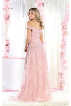 Load image into Gallery viewer, LA Merchandise LA8000 Embroidered Off Shoulder Sheath Pageant Dress - - Dress LA Merchandise
