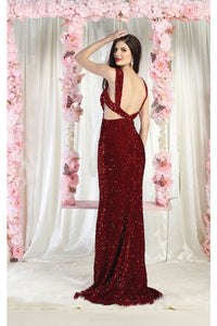 LA Merchandise LA8004 Cut Out Prom Formal Gown - - Dress LA Merchandise