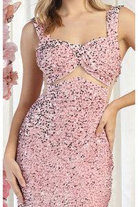 LA Merchandise LA8004 Cut Out Prom Formal Gown - - Dress LA Merchandise