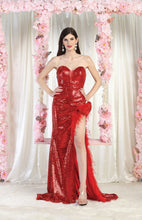 Load image into Gallery viewer, LA Merchandise LA8006 Red Strapless Sweetheart Evening Gown - RED - Dress LA Merchandise