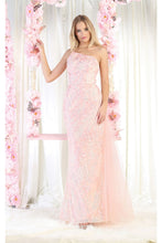 Load image into Gallery viewer, LA Merchandise LA8014 One Shoulder Corset Mermaid Sleeveless Prom Gown - BLUSH - Dress LA Merchandise