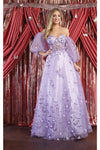 Load image into Gallery viewer, LA Merchandise LA8015 Detachable Sleeves Pageant Gown - - LA Merchandise
