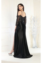 Load image into Gallery viewer, LA Merchandise LA8016 Cold Shoulder Ruched Embellished Formal Gown - - Dress LA Merchandise