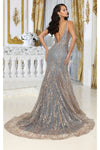 Load image into Gallery viewer, LA Merchandise LA8017 Sleeveless V-neck Glitter Mermaid Prom Gown - - Dress LA Merchandise