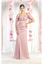 Load image into Gallery viewer, LA Merchandise LA8021 Formal Cold Shoulder Long Sheath Dress - MAUVE - Dress LA Merchandise
