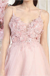 Load image into Gallery viewer, LA Merchandise LA8024 3D Floral Applique Prom A-Line Dress - - Dress LA Merchandise
