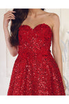 Load image into Gallery viewer, LA Merchandise LA8025 Strapless Sequin Fit &amp; Flare Formal Evening Gown - - Dress LA Merchandise