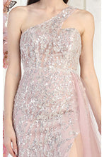 Load image into Gallery viewer, LA Merchandise LA8026 Side Cape Asymmetrical Evening Dress - - Dress LA Merchandise