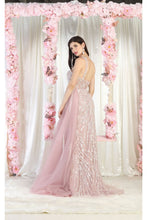 Load image into Gallery viewer, LA Merchandise LA8026 Side Cape Asymmetrical Evening Dress - - Dress LA Merchandise