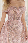 Load image into Gallery viewer, LA Merchandise LA8032 Special Occasion Evening Gown With Overlay Skirt - - Dress LA Merchandise