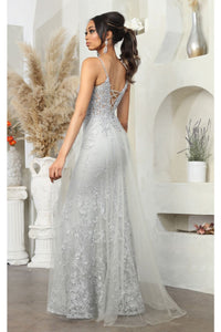 LA Merchandise LA8051 Spaghetti Straps Plunging V-neck Evening Gown - - Dress LA Merchandise