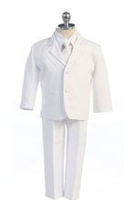 Load image into Gallery viewer, LA Merchandise LA8201 5 pc Ring Boys Suit with Vest &amp; Tie - White - Boys suits LA Merchandise