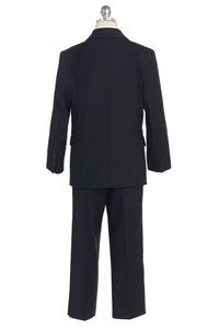 LA Merchandise LA8202 Classic Ring Boys 5 piece Black White Tuxedo - - Boys suits LA Merchandise
