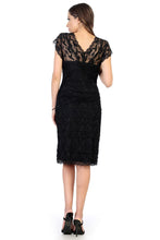 Load image into Gallery viewer, LA Merchandise LA974 Lace Stretch Short Sleeve Mother of Bride Dress - - LA Merchandise