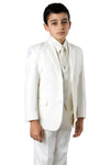 Load image into Gallery viewer, LA Merchandise LAB347HSAH Five Pc Boys Solid Husky Suit - 05-OFF WHITE - Boys suits LA Merchandise
