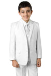 Load image into Gallery viewer, LA Merchandise LAB347HSAH Five Pc Boys Solid Husky Suit - 07-WHITE - Boys suits LA Merchandise