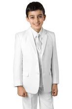 Load image into Gallery viewer, LA Merchandise LAB347HSAH Five Pc Boys Solid Husky Suit - 07-WHITE - Boys suits LA Merchandise