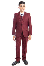 Load image into Gallery viewer, LA Merchandise LAB347HSAH Wholesale Boys Husky Suit - 09-BURGUNDY - Boys suits LA Merchandise