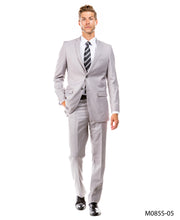 Load image into Gallery viewer, LA Merchandise LAM085SSA Men&#39;s Ultra Slim Fit Grey Suit - LIGHT GREY - Mens Suits LA Merchandise