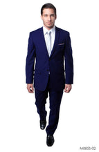Load image into Gallery viewer, LA Merchandise LAM085SSA Ultra Slim Fit Blue Suit - NAVY - Mens Suits LA Merchandise