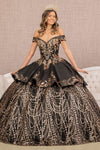 Load image into Gallery viewer, LA Merchandise LAS3098 Embroidered Two Piece Quinceanera Gown - BLACK GOLD - Dress LA Merchandise