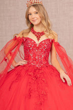 Load image into Gallery viewer, LA Merchandise LAS3110 3D Butterfly Applique Glitter Quinceanera Gown - - Dress LA Merchandise