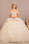 Load image into Gallery viewer, LA Merchandise LAS3112 Embroidered Lace Quince Gown - CHAMPAGNE - Dress LA Merchandise