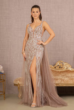 Load image into Gallery viewer, LA Merchandise LAS3115 Sleeveless Embellished Mermaid Gown - CAPPUCCINO - Dress LA Merchandise
