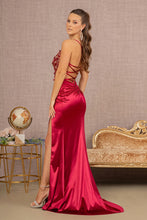 Load image into Gallery viewer, LA Merchandise LAS3125 Ruched Back Satin Mermaid Dress - - Dress LA Merchandise