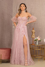 Load image into Gallery viewer, LA Merchandise LAS3126 A-line Embroidered Gown - DUSTY ROSE - Dress LA Merchandise