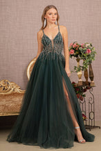 Load image into Gallery viewer, LA Merchandise LAS3137 A-line Embellished Formal Gown - GREEN - Dress LA Merchandise
