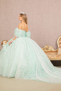 LA Merchandise LAS3176 Detachable Short Puff Sleeves Quinceanera Dress - - Dress LA Merchandise