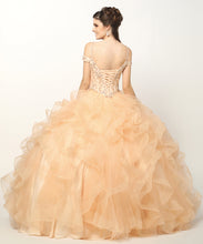 Load image into Gallery viewer, LA Merchandise LAT1421 Beaded Ruffled Ball Gown Sweet 16 Quince Dress - - LA Merchandise