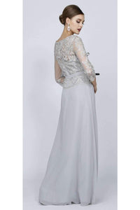 LA Merchandise LAT634 3/4 Sleeve Classic Mother of Bride Dress - - LA Merchandise