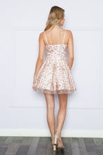 Load image into Gallery viewer, LA Merchandise LAY9192 Floral A-line Short Glitter Homecoming Dress - - LA Merchandise