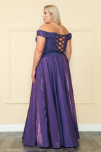 Load image into Gallery viewer, La Merchandise LAYW1112 Plus Size Off Shoulder Special Occasion Dress - - LA Merchandise
