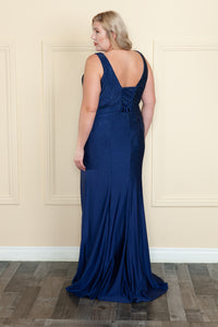 La Merchandise LAYW1116 Plus Size Stretchy Prom Corset Evening Gown - - LA Merchandise