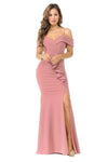 Load image into Gallery viewer, La Merchandise LN5206 Classy Red Carpet Off Shoulder Bridesmaids Dress - MAUVE - LA Merchandise