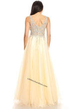 Load image into Gallery viewer, La Merchandise SF3078 Sleeveless Embroidered Long Formal Mesh Dress - - LA Merchandise