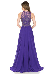 La Merchandise Sleeveless Embroidered Evening MOB Dress - LN8169 - - LA Merchandise