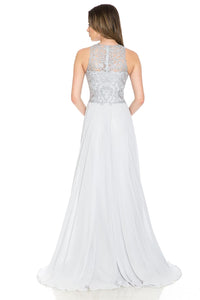 La Merchandise Sleeveless Embroidered Evening MOB Dress - LN8169 - - LA Merchandise
