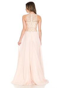 La Merchandise Sleeveless Embroidered Evening MOB Dress - LN8169 - - LA Merchandise
