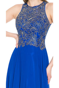 La Merchandise Sleeveless Embroidered Evening MOB Dress - LN8169 - - LA Merchandise