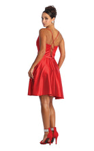Load image into Gallery viewer, Lace Up Cocktail Dress W/ Pockets - LA1882 - - LA Merchandise