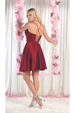 Load image into Gallery viewer, Lace Up Cocktail Dress W/ Pockets - LA1882 - - LA Merchandise
