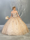 Load image into Gallery viewer, La Merchandise LA152 Princess Off Shoulder Quinceanera Ball Gown - CHAMPAGNE GOLD - LA Merchandise