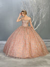 Load image into Gallery viewer, La Merchandise LA152 Princess Off Shoulder Quinceanera Ball Gown - ROSE GOLD - LA Merchandise
